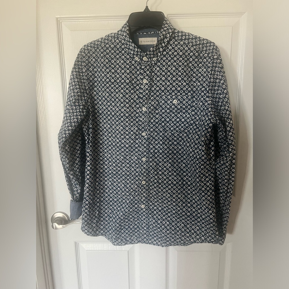 7 Diamonds Men's Short-Sleeve Button-up Shirt Size Medium SMK-48621 NIGHT PATROL